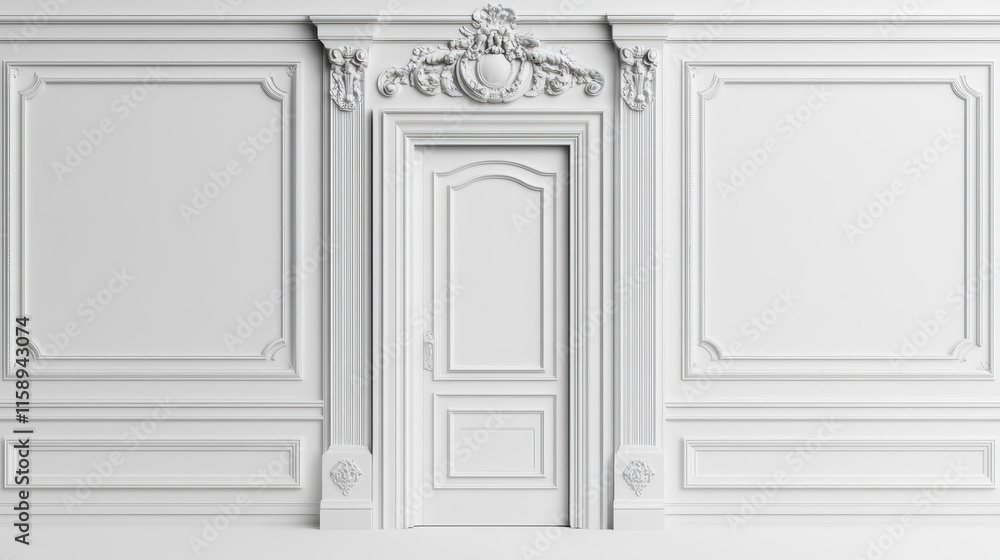 Elegant Polished White Wooden Door Design Elegant Polished White Wooden Door Design