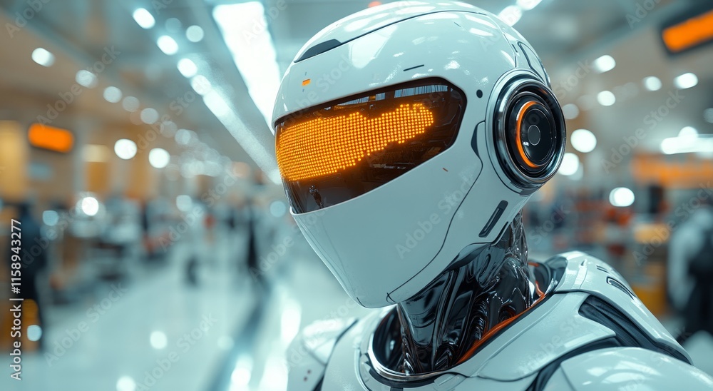 Cybernetic Guardian in Mall