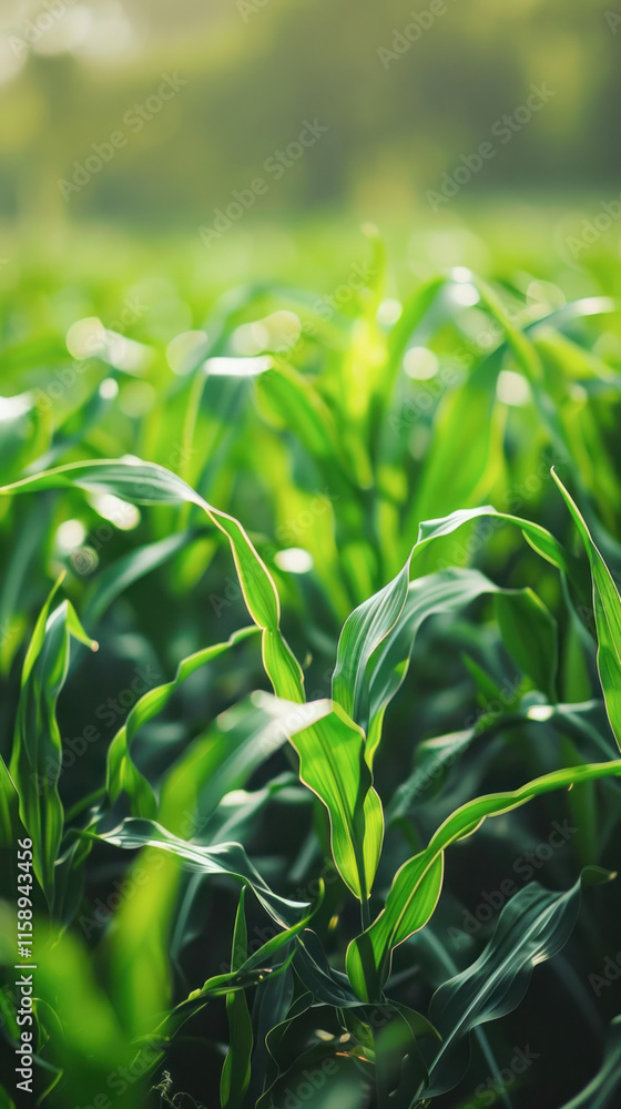 corn growing in a lush green field corn growing in a lush green field