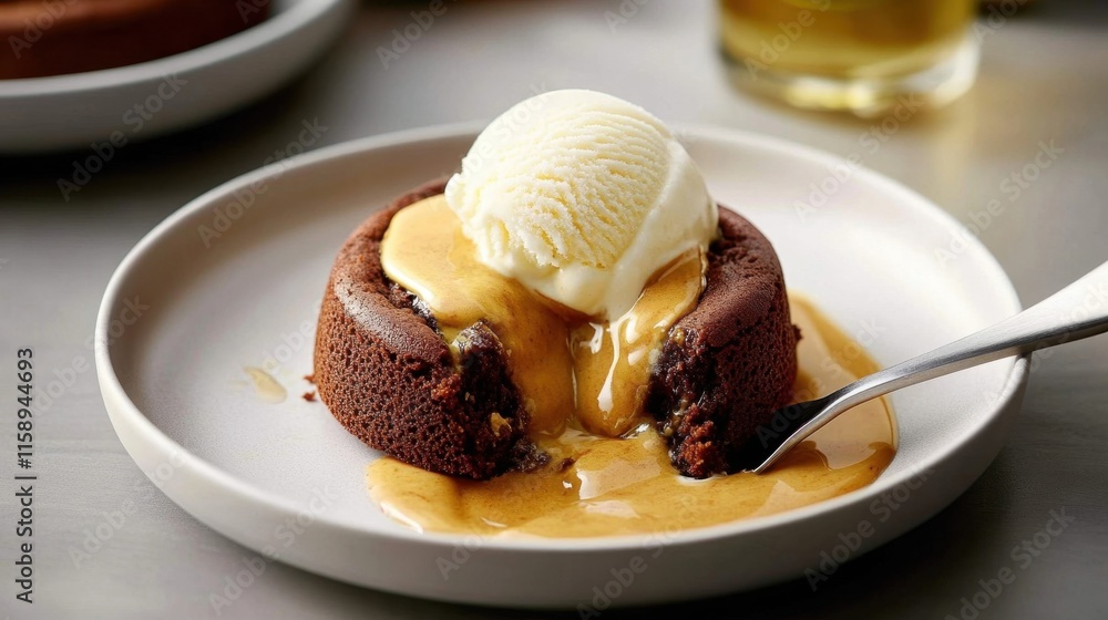 Molten Chocolate Lava Cake with Ice Cream Molten Chocolate Lava Cake with Ice Cream