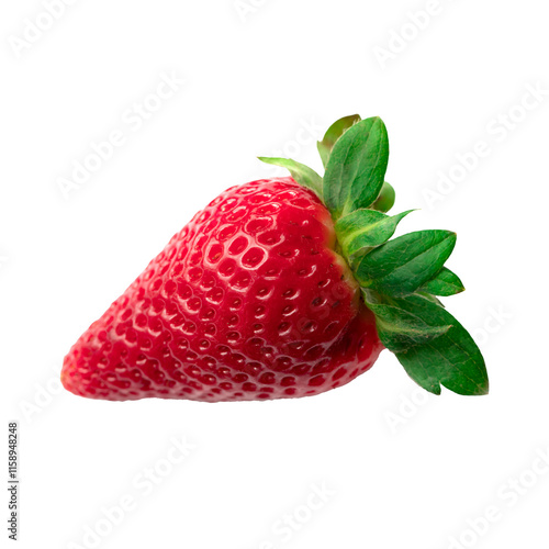 Ripe strawberries transparent background