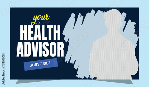 Health Advisor YouTube thumbnail Template Design