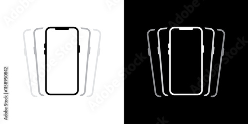 Modern smartphone shake icon. Shaking phone sign symbol. Vibrating cellphone concept