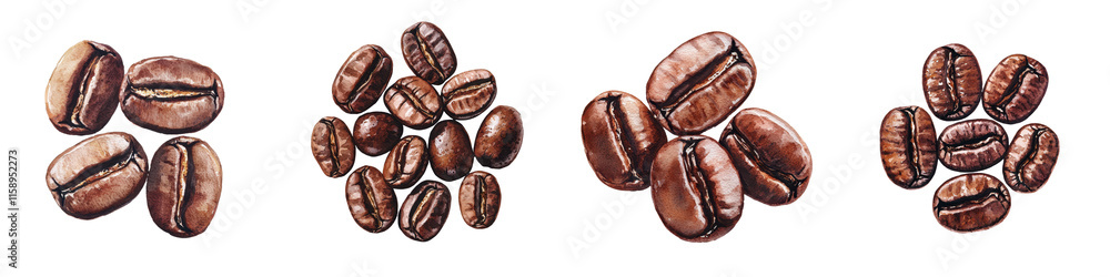 Closeup of Heap of Roasted Coffee Beans Showing Texture Aroma and Richness Concept of Gourmet Premium and Flavorful Coffee Beans Closeup of Heap of Roasted Coffee Beans Showing Texture Aroma and Richness Concept of Gourmet Premium and Flavorful Coffee Beans