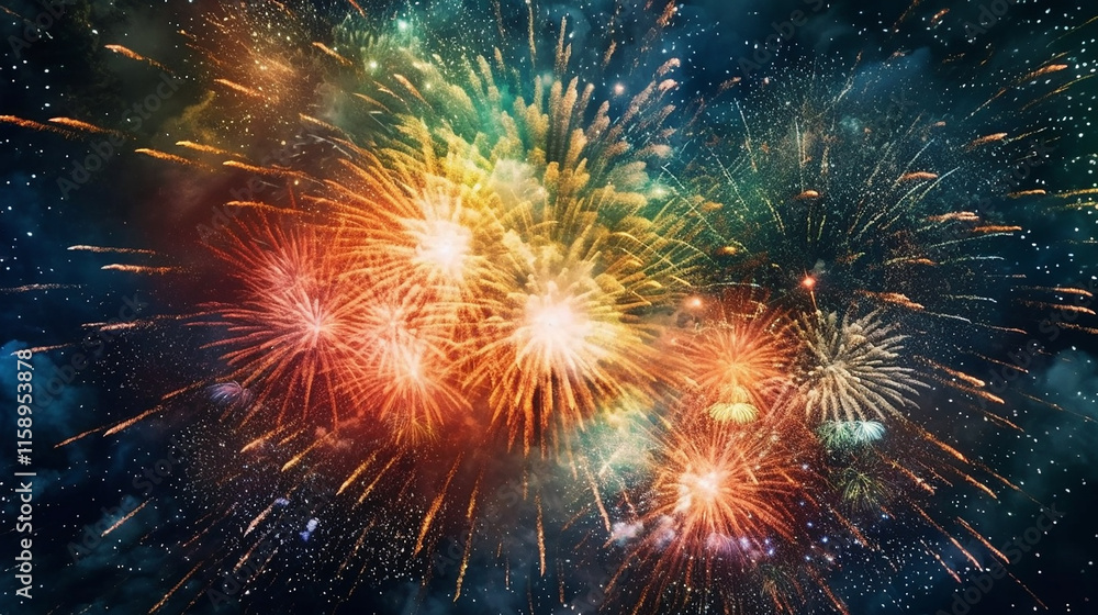 Fototapeta premium Colorful fireworks