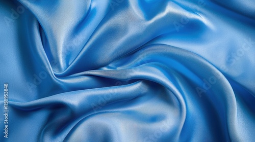 Wallpaper Mural A close-up view of smooth satin fabric in a light blue color, showcasing intricate folds and texture. This fabric is often used for clothing and decor. Torontodigital.ca