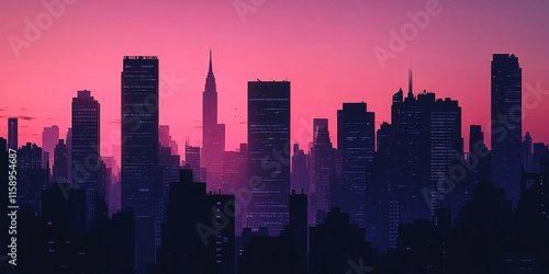 Wallpaper Mural Silhouette of an urban skyline showcasing striking architectural features and unique outlines, creating a captivating silhouette that highlights the essence of modern cityscapes. Torontodigital.ca
