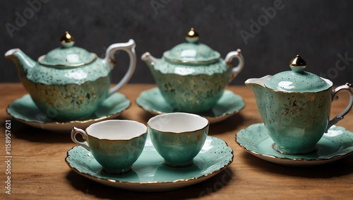 teapot and cups