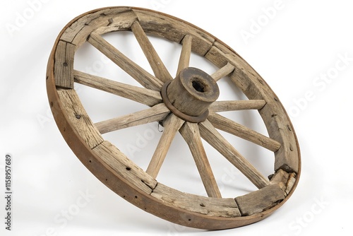 old wooden wheel photo