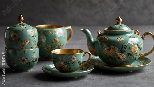 teapot and cups
