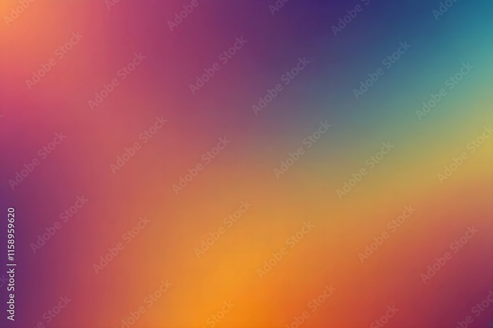 Obraz premium A soft spectrum of colors. The background is a gradient of dark purple to bright orange and yellow, combined with blue at one angle.