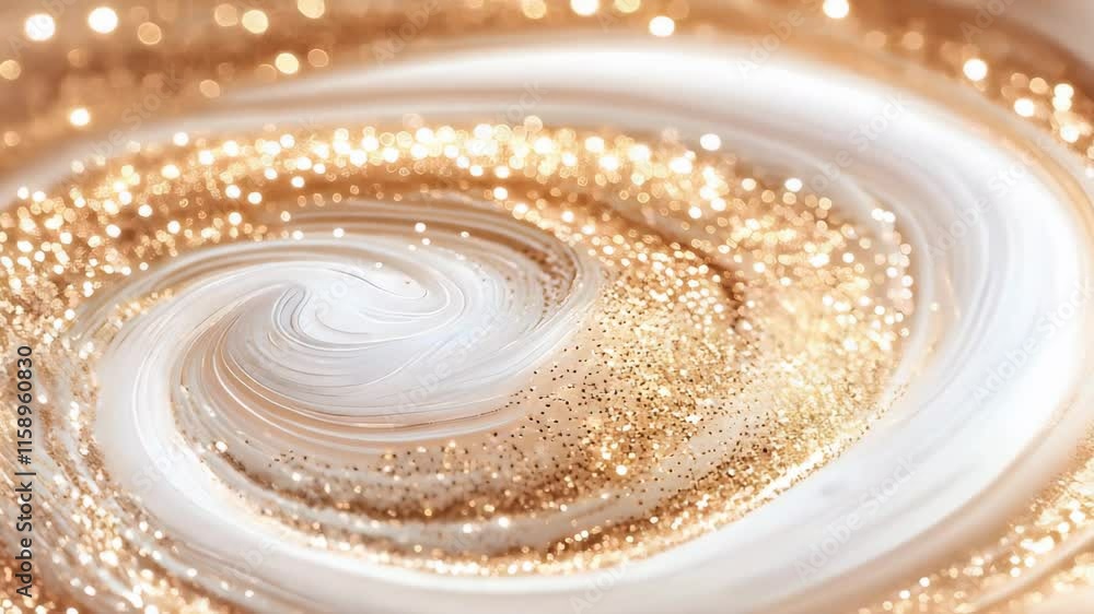Swirling golden mixture created with fine glitter and smooth textures perfect for art projects and craft inspiration Swirling golden mixture created with fine glitter and smooth textures perfect for art projects and craft inspiration