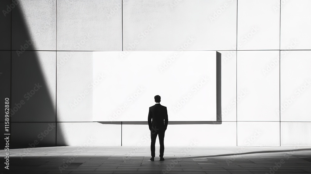 Fototapeta premium A large white blank billboard or promotional poster, displayed in an open space with no text or imagery. This clean and simple design provides ample space for customization, 