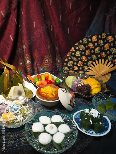 Close-up of Thai Dessert Spread