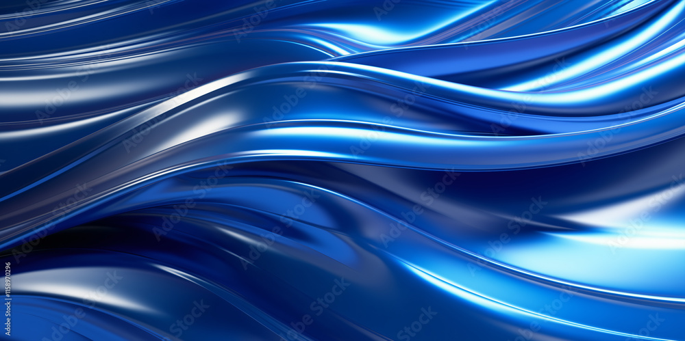 Wavy shapes in shades of blue intertwine, creating a spectacle of fluidity and brilliance. Wavy shapes in shades of blue intertwine, creating a spectacle of fluidity and brilliance.