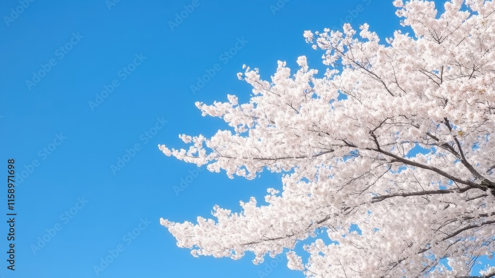 Spring cherry blossoms in full bloom nature photography clear sky serenity vibrant beauty Spring cherry blossoms in full bloom nature photography clear sky serenity vibrant beauty