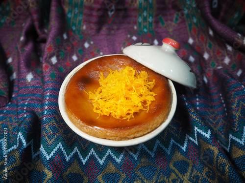 Thai Custard with Golden Threads Topping 
