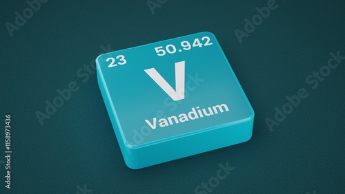 Quadro em tela Vanadium element on the Periodic table
