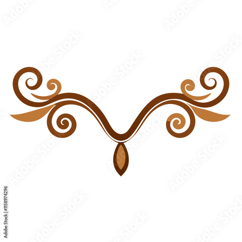 Elegant and Ornate Baroque Swirl Divider Vintage Editable Vector  Cla Design - Perfect for Vintage Themes, Wedding Invitations, and Decorative Projects