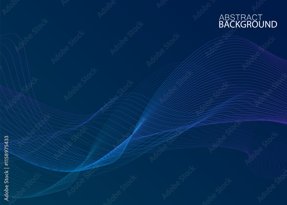 Obraz premium Abstract background with colored dynamic waves. Illustration for your design