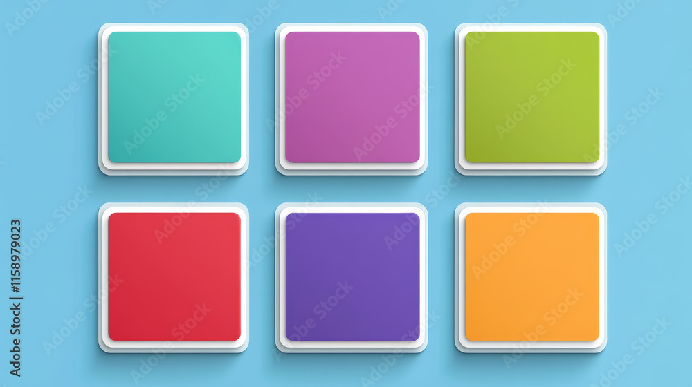 White square paper frame vector set. Blank outline labels, banners, icons or stickers for your design White square paper frame vector set. Blank outline labels, banners, icons or stickers for your design