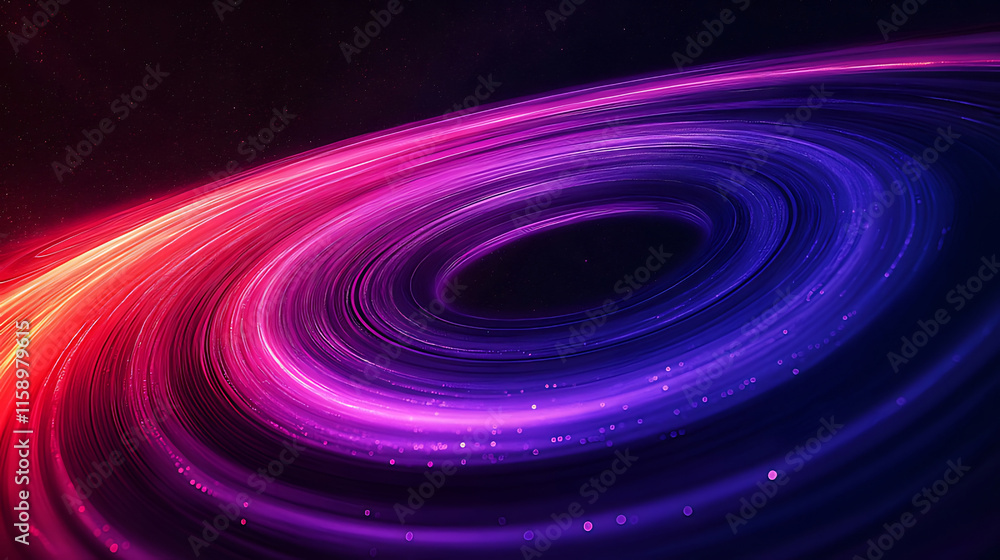 Abstract cosmic swirl with vibrant pink, red, and blue light trails in space. Abstract cosmic swirl with vibrant pink, red, and blue light trails in space.