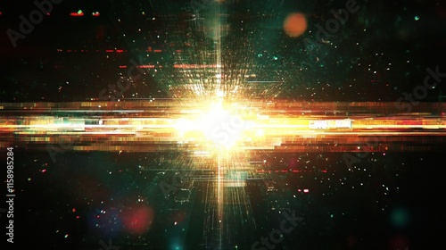 retro vintage camera lens flare on black background, for overlay and screen layer modes	