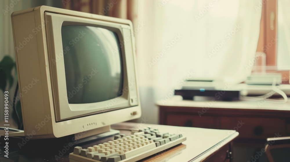 Fototapeta premium Vintage Computer Setup