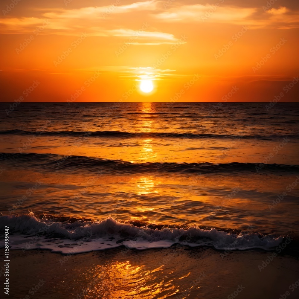 Vivid Red Sunset with a Glowing Yellow Sun and Silhouetted Clouds Background of colorful sky concept: Dramatic sunset with twilight color sky and clouds. Vivid Red Sunset with a Glowing Yellow Sun and Silhouetted Clouds Background of colorful sky concept: Dramatic sunset with twilight color sky and clouds.