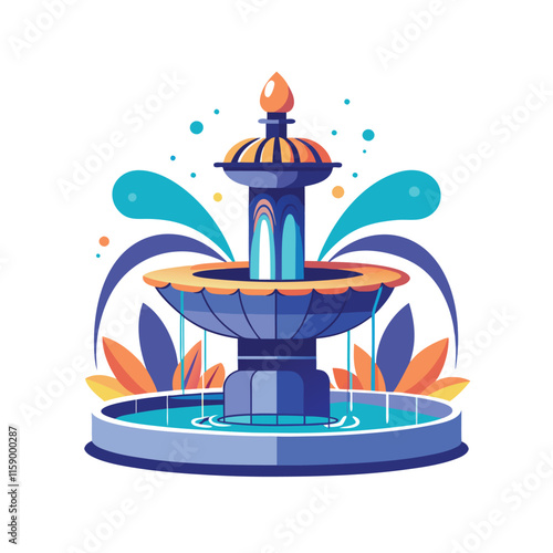 Mughal Garden vector illustration