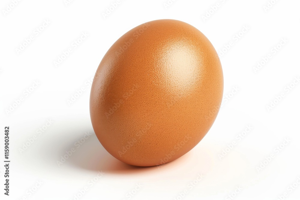 Brown egg on white background Brown egg on white background
