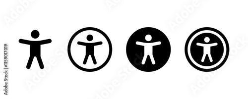 Accessibility icon set. Universal access vector symbol. Universal access icon collection.