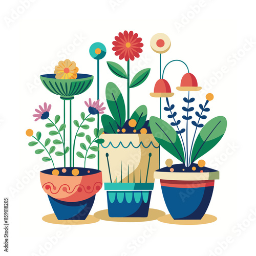 Mughal Garden vector illustration