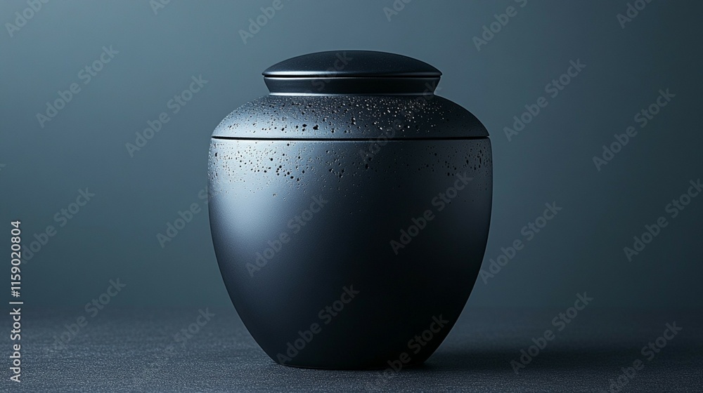 Cremation Urn on a Solid Background Cremation Urn on a Solid Background