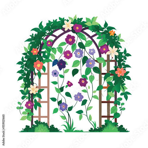 Mughal Garden vector illustration