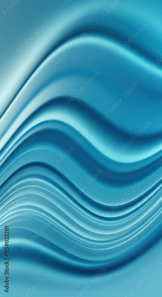 Fototapeta premium Soft blue waves create a calming visual effect in an artistic display of fluid motion and harmony