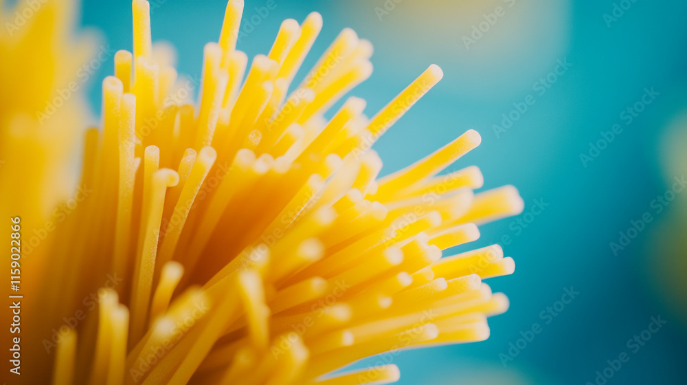 Fototapeta premium Celebrating National Spaghetti Day with vibrant strands of pasta in focus