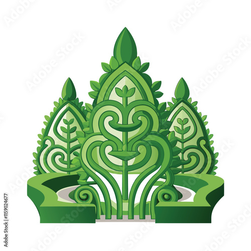 Mughal Garden vector illustration