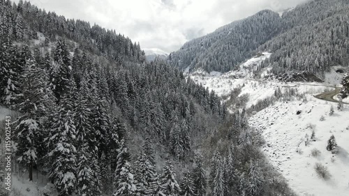 Wallpaper Mural Snow Landscape Aerial View Torontodigital.ca