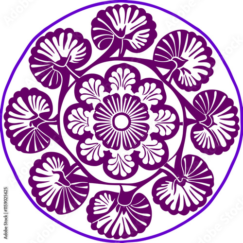 Wallpaper Mural Abstract floral background Radial Floral Motifs High Quality Editable Mandala Vector Design and Illustration Torontodigital.ca