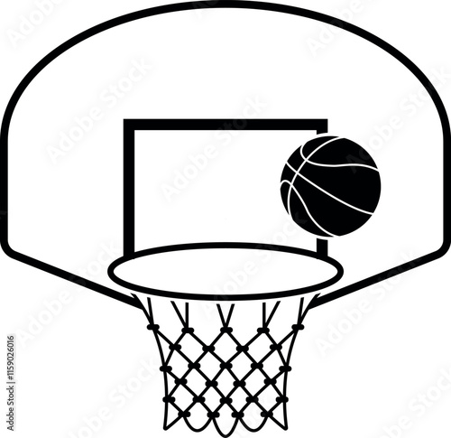 Basketball Hoop Clip Art Vector	
