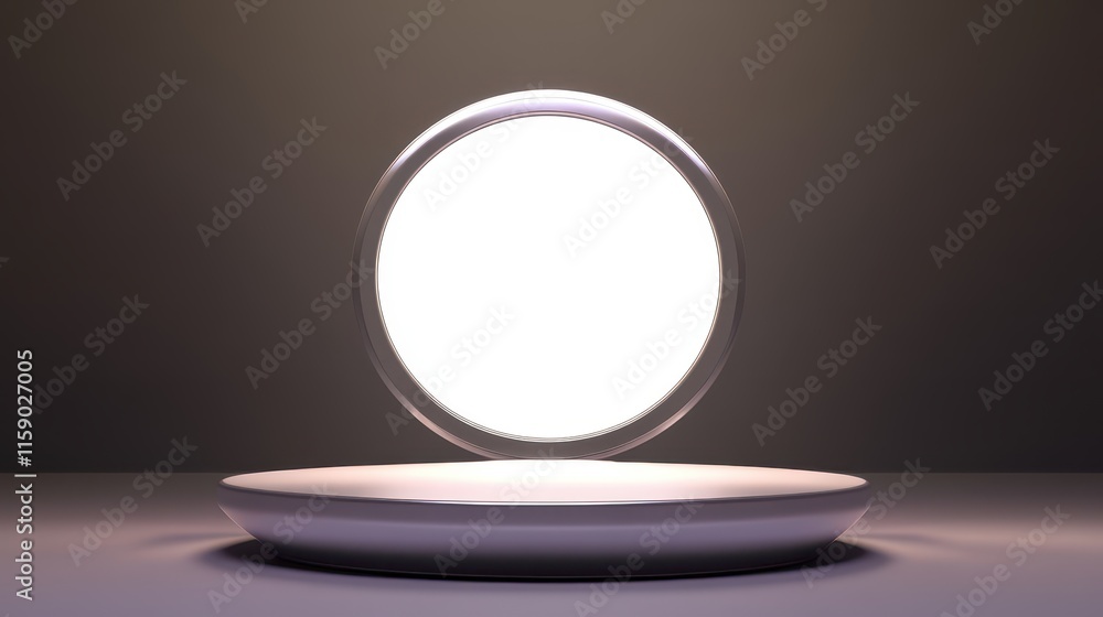 Illuminated Circular Display Platform and Backdrop Illuminated Circular Display Platform and Backdrop