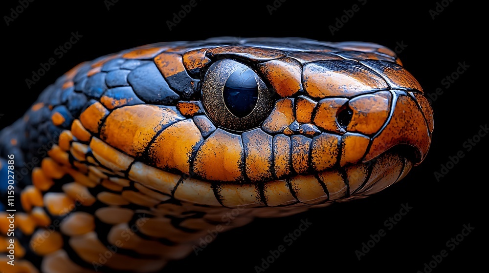 Fototapeta premium Close Up Of A Snakes Head Showing Scales And Eye