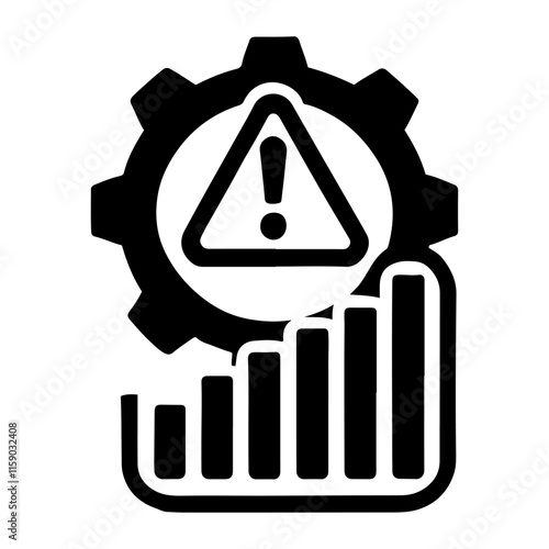 Alert or warning risk management icon vector.