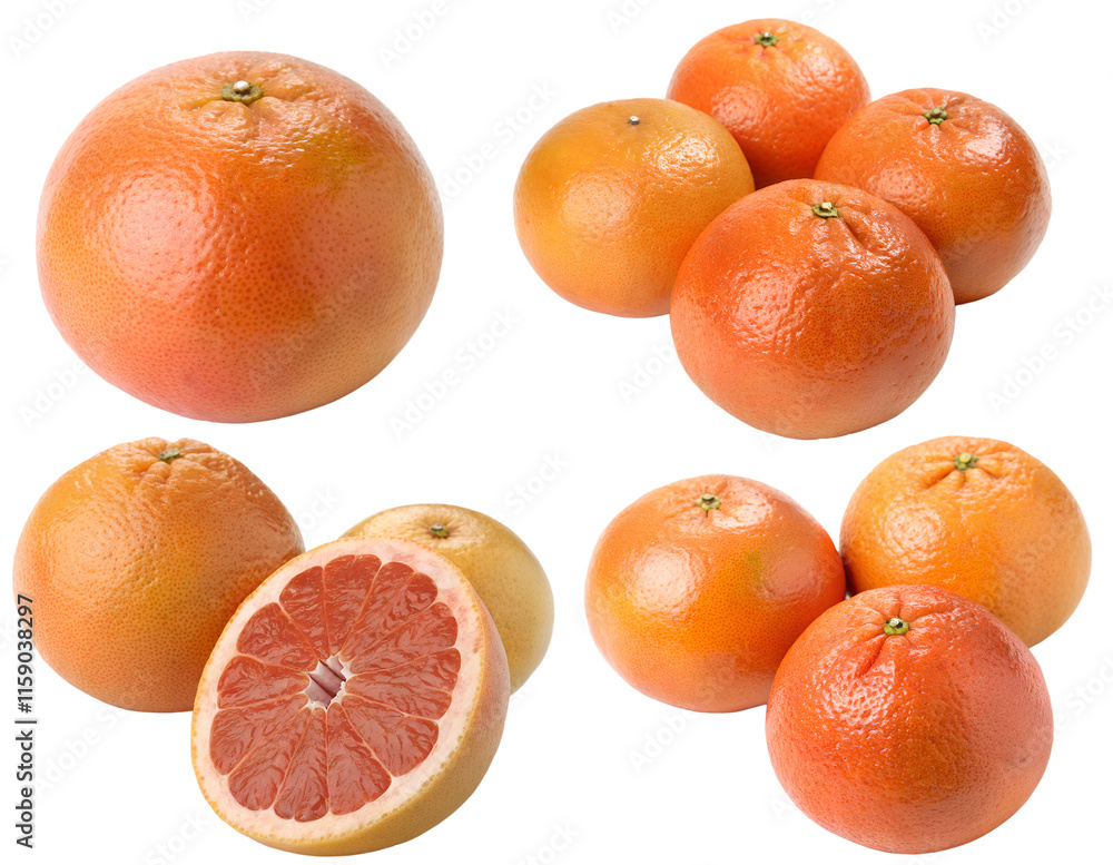 Grapefruit set on a transparent background. The concept of delicious and healthy food. Grapefruit set on a transparent background. The concept of delicious and healthy food.