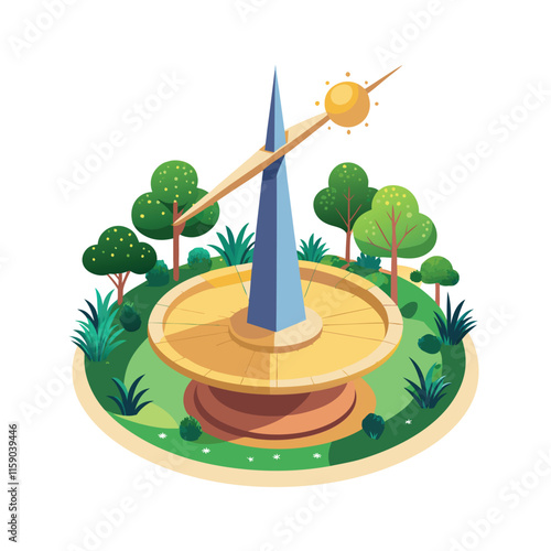 Mughal Garden vector illustration