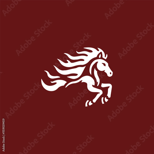 Burning horse logo
