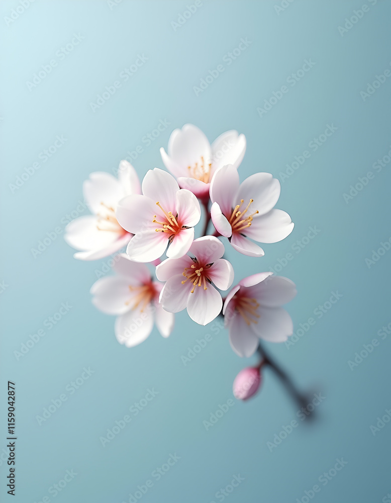 Fototapeta premium cherry blossom on a blue background