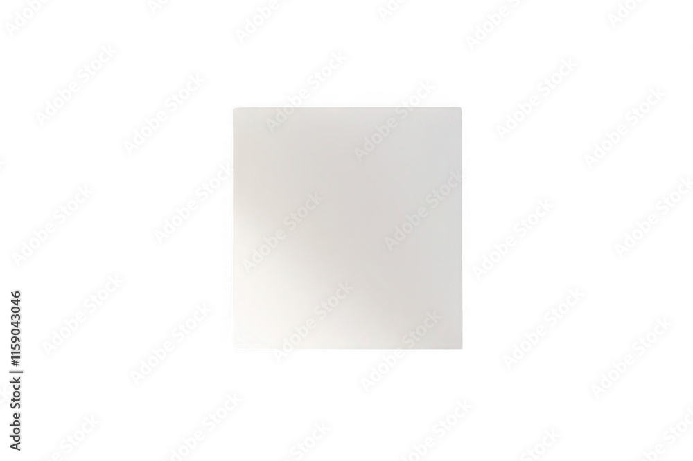 Top-down view of the white note, on white background, png, no background, on transparent background, isolated, mockup Top-down view of the white note, on white background, png, no background, on transparent background, isolated, mockup