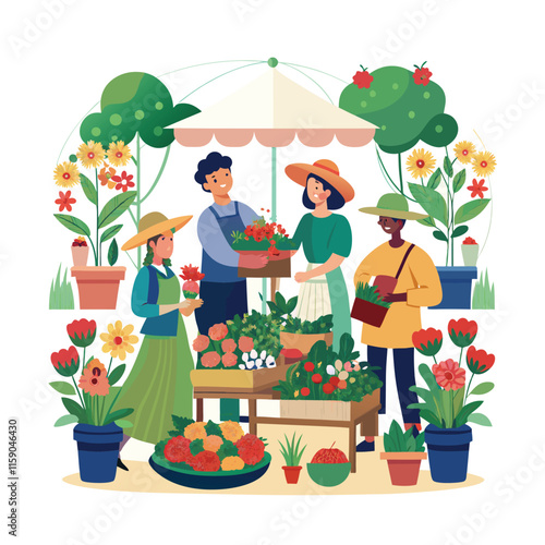 Mughal Garden vector illustration